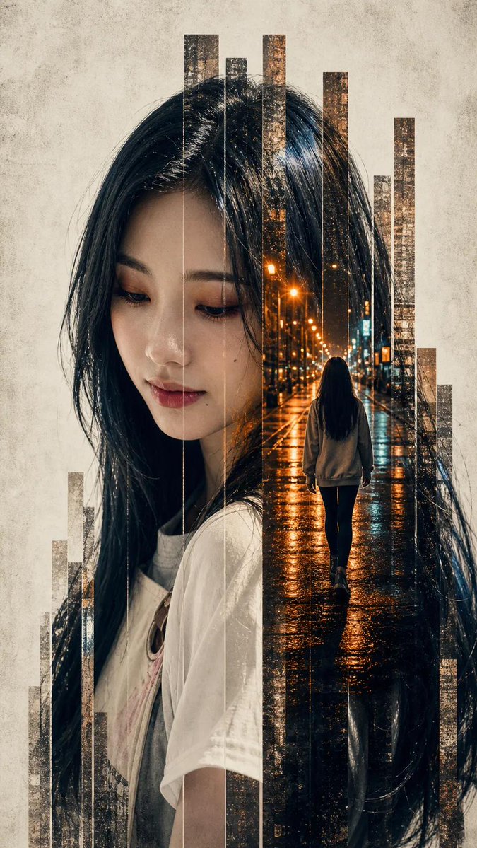 人像海报雨温暖忧郁