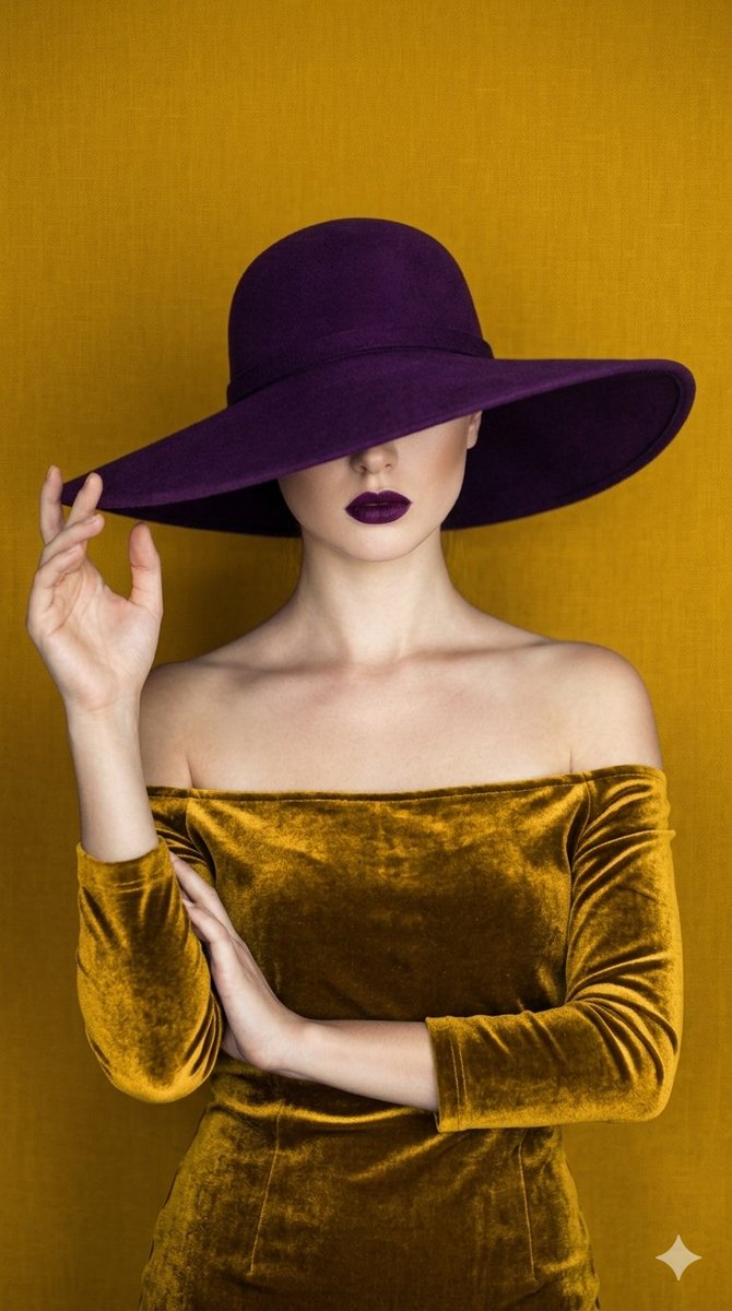 Minimalist Gold Velvet Portrait