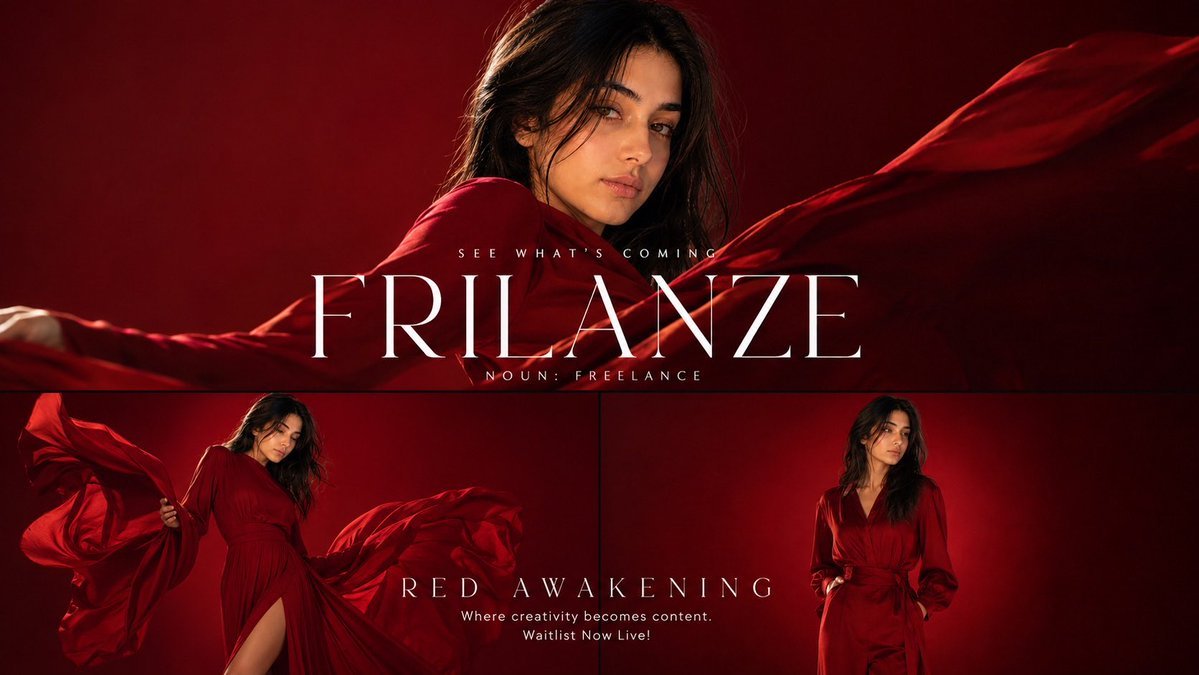 Luxury Red Monochromatic Fashion Campaign