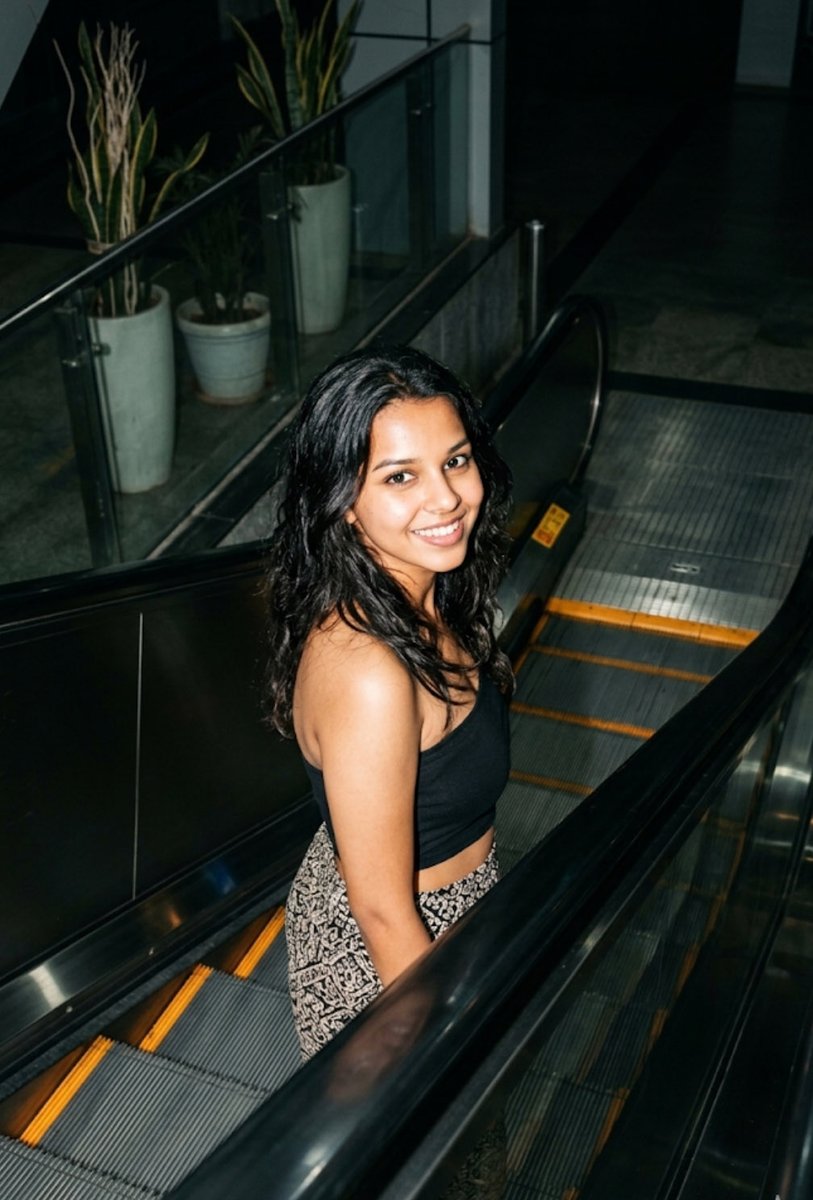 Metro Escalator Urban Fashion Look