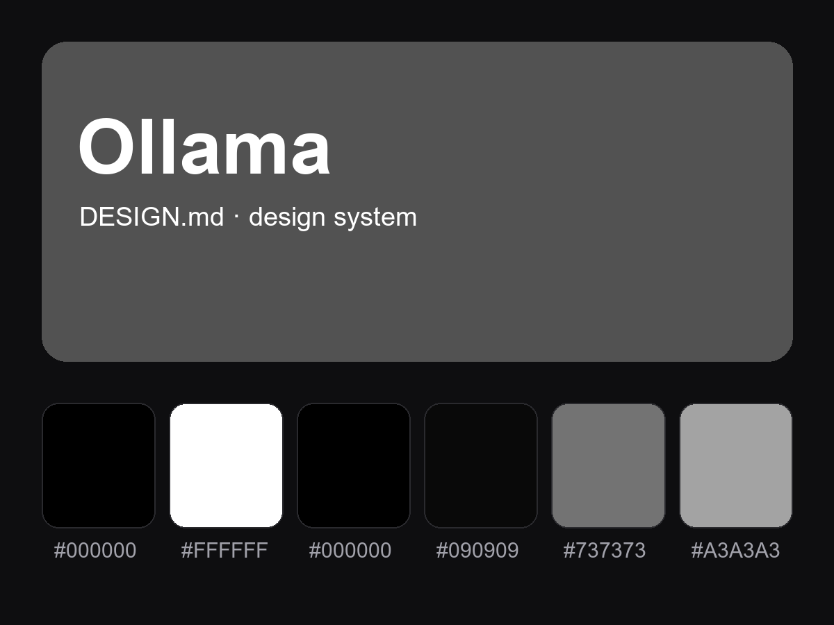 Ollama Style Design System (DESIGN.md)