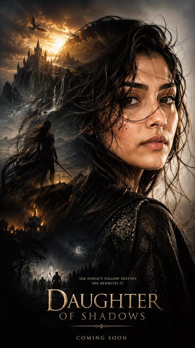 Dark Fantasy Double Exposure Poster