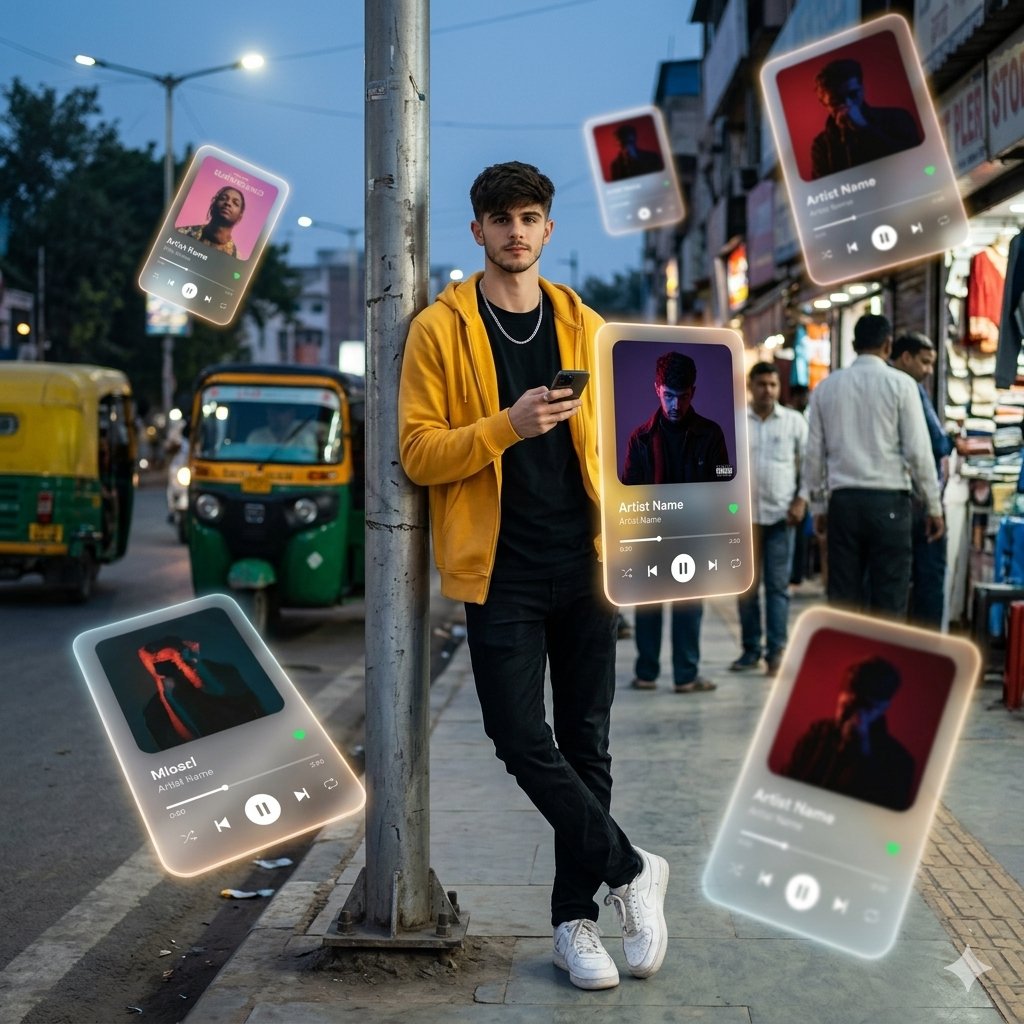 AR Augmented Reality Street Scene