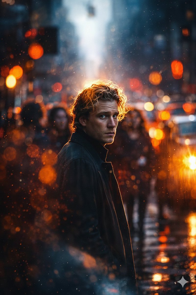 Cinematic Rainy City Portrait Prompt