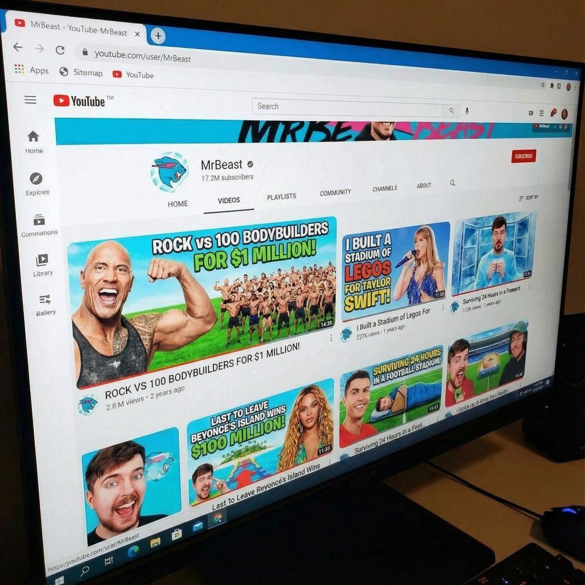 MrBeast-style YouTube channel redesign
