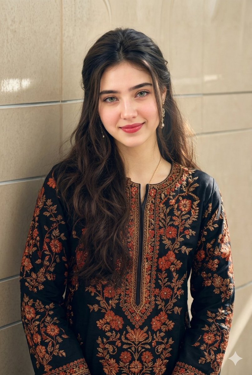 Ethnic Floral Dress Portrait