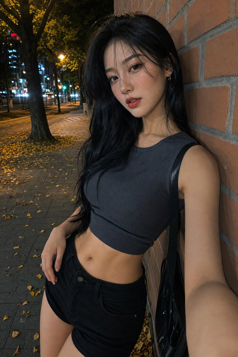 女性城市夜景