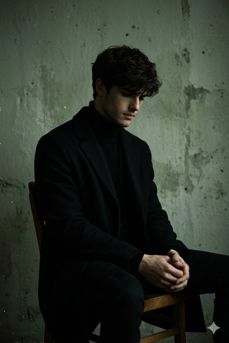 Moody Low-Key Male Portrait