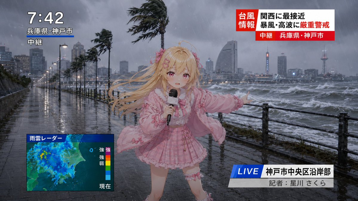 少女动漫写实雨城市可爱