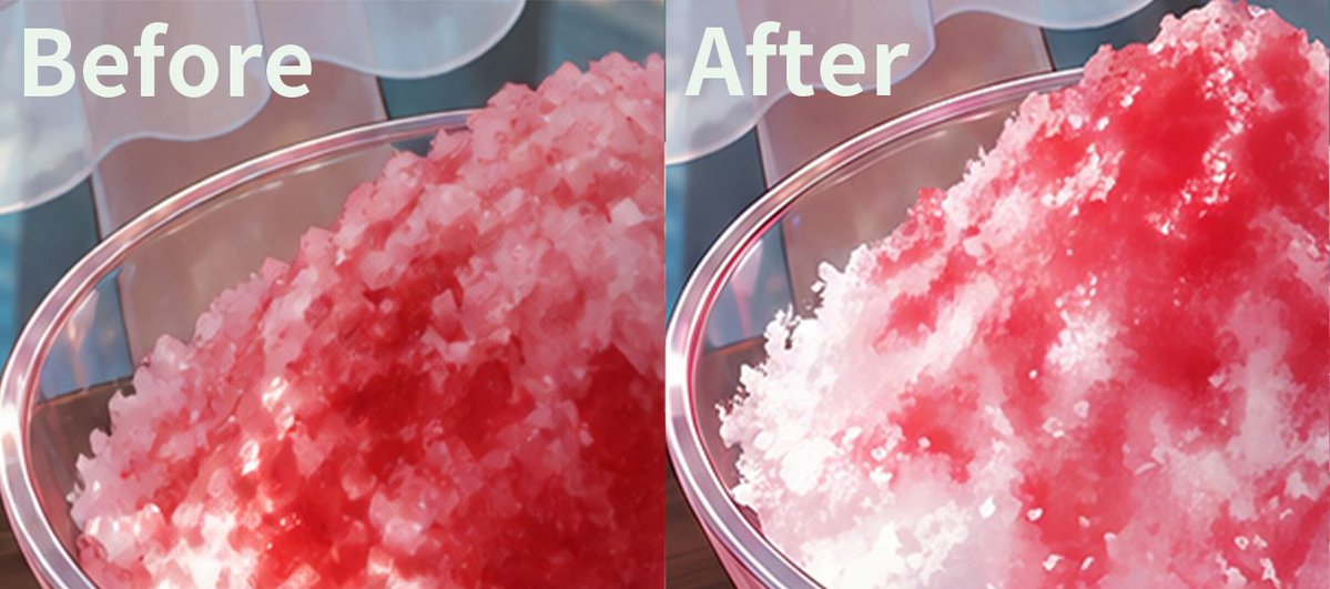 AI Shaved Ice Texture Correction