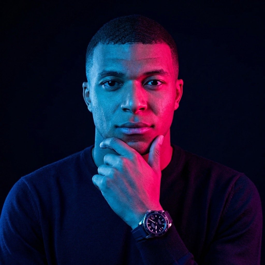 Neon Split Lighting Studio Portraits (Male and Female)