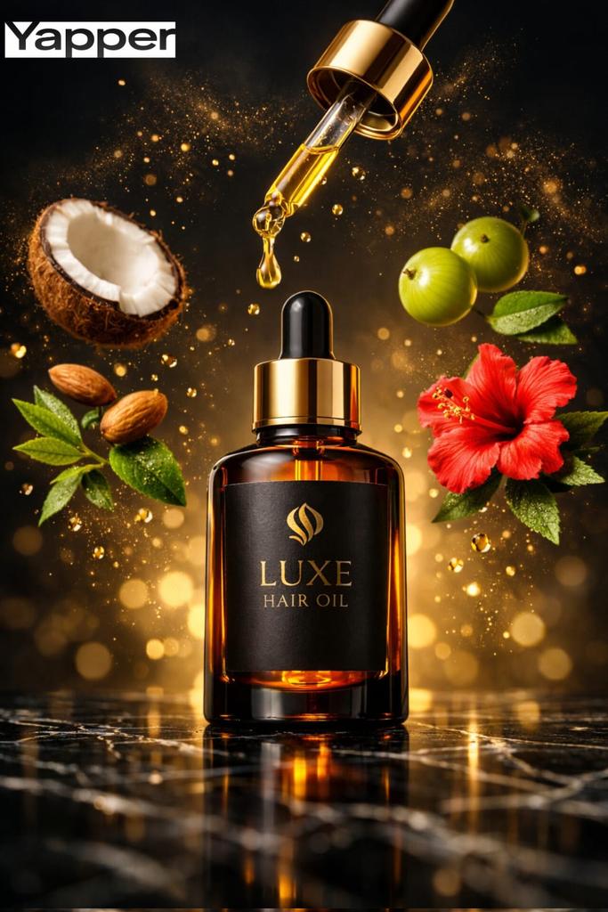 Ultra-Premium Cinematic Hair Oil Product Photography