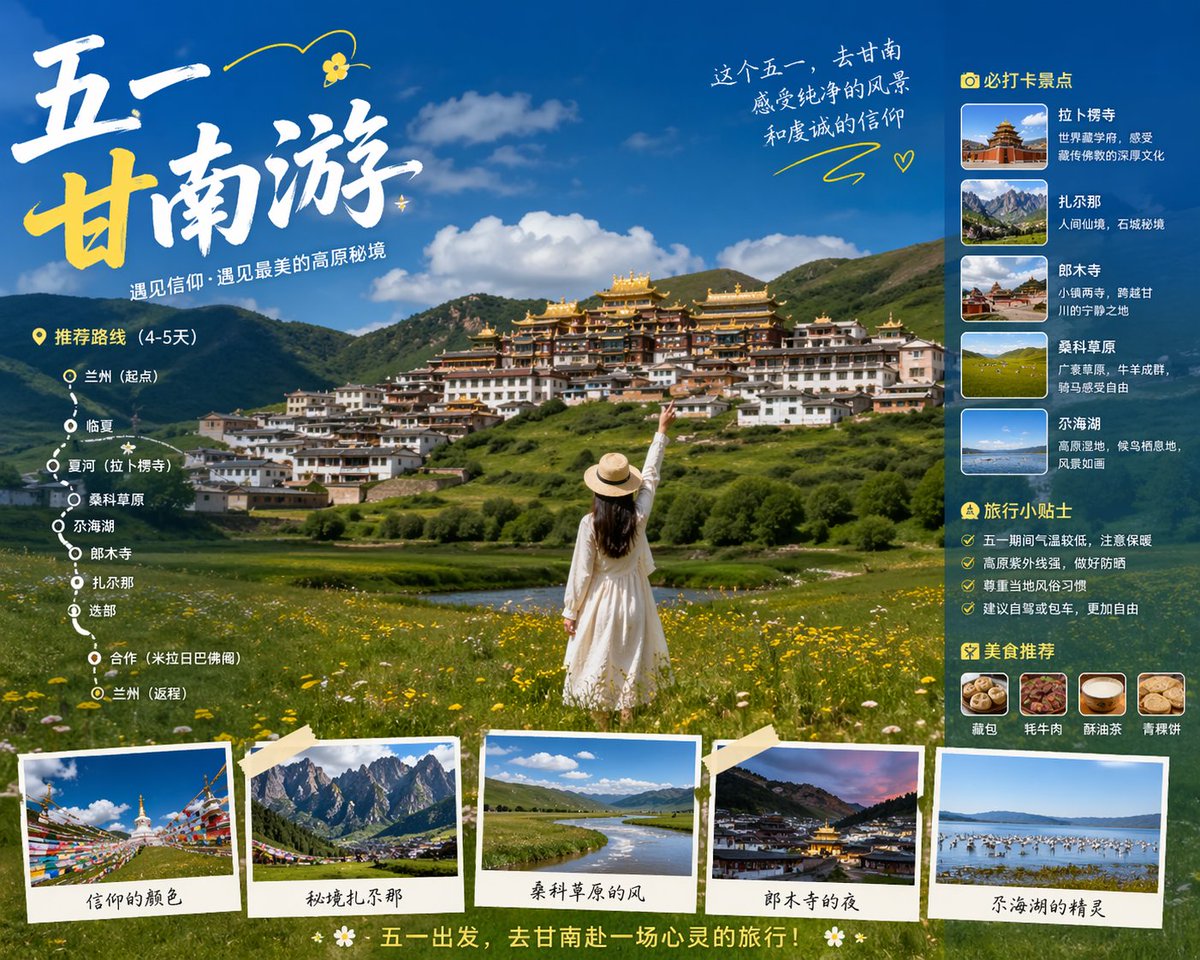 风景海报信息图山夜景