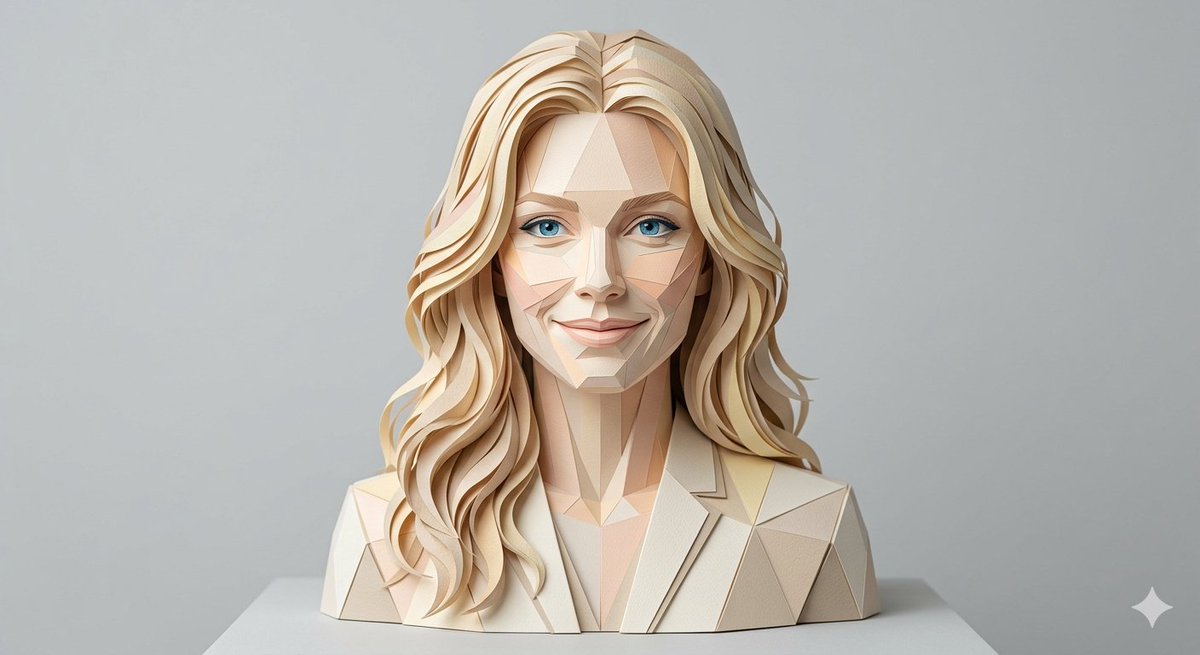 Realistic Paper Sculpture Portrait