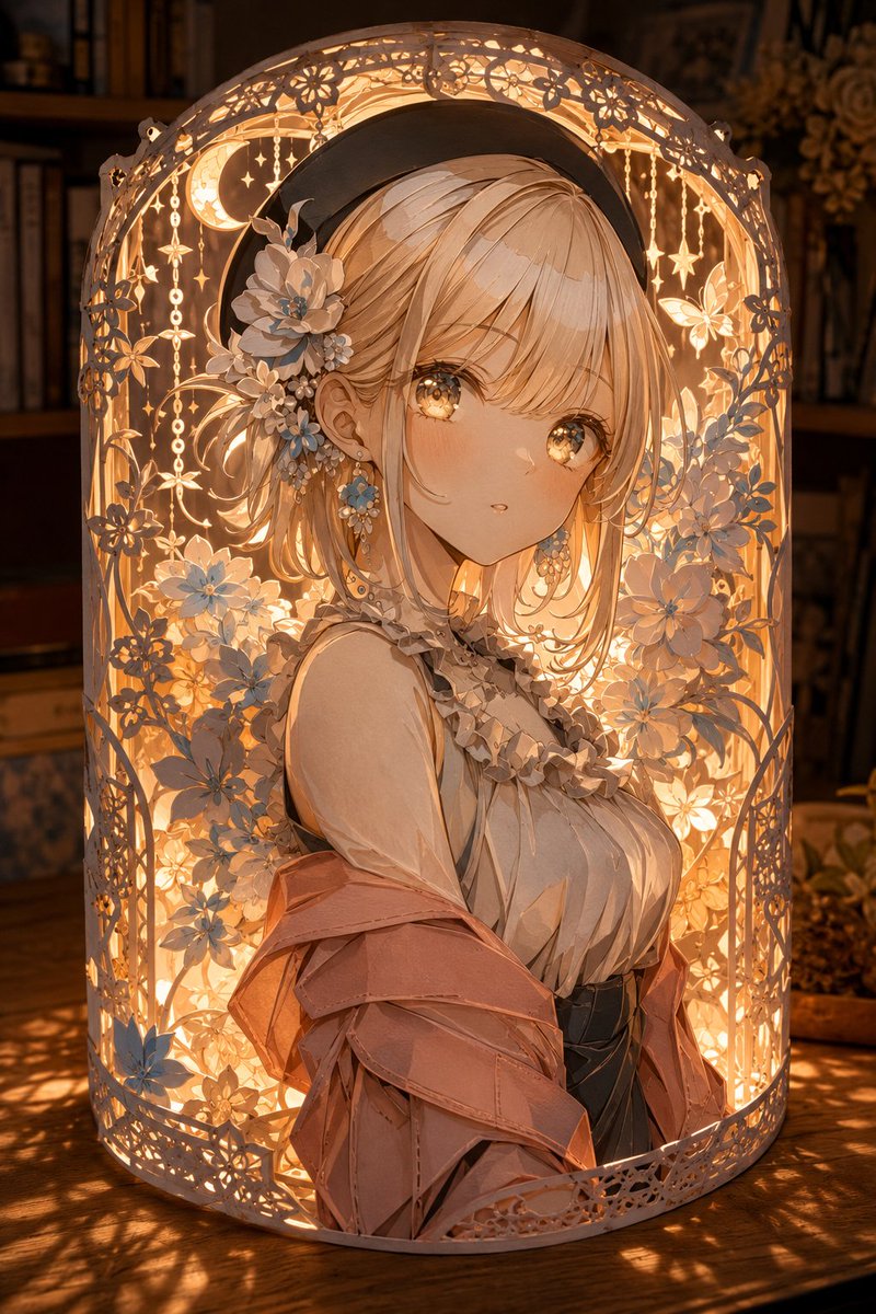 少女动漫温暖室内优雅