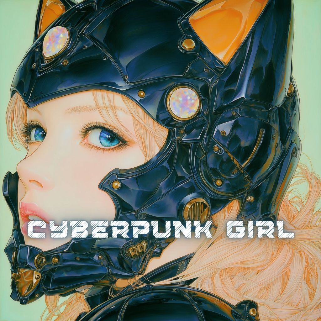 女孩动漫插画赛博朋克