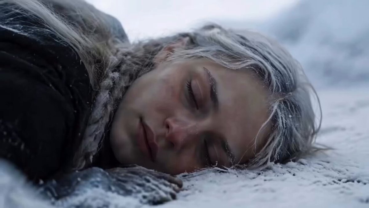 Frozen Landscape Woman Video Prompt
