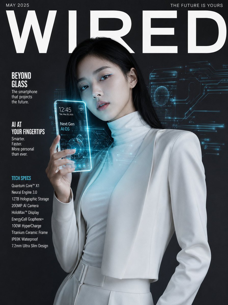 女性写实极简未来优雅
