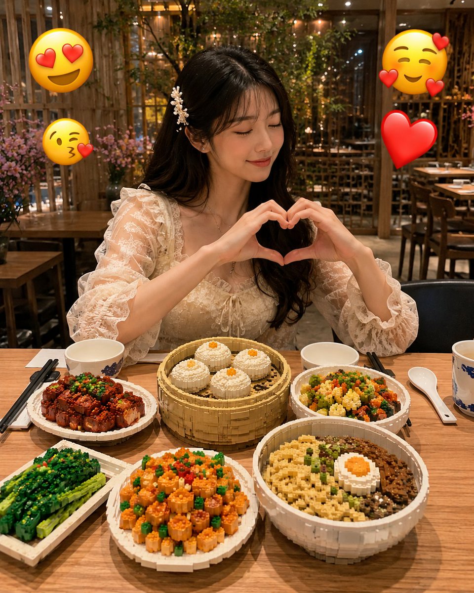 逼真的 LEGO 食物微缩模型