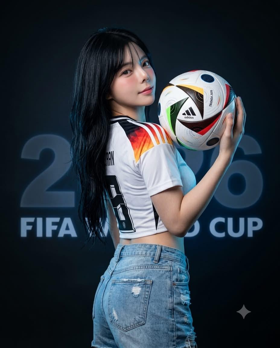 Asian Woman World Cup Portrait