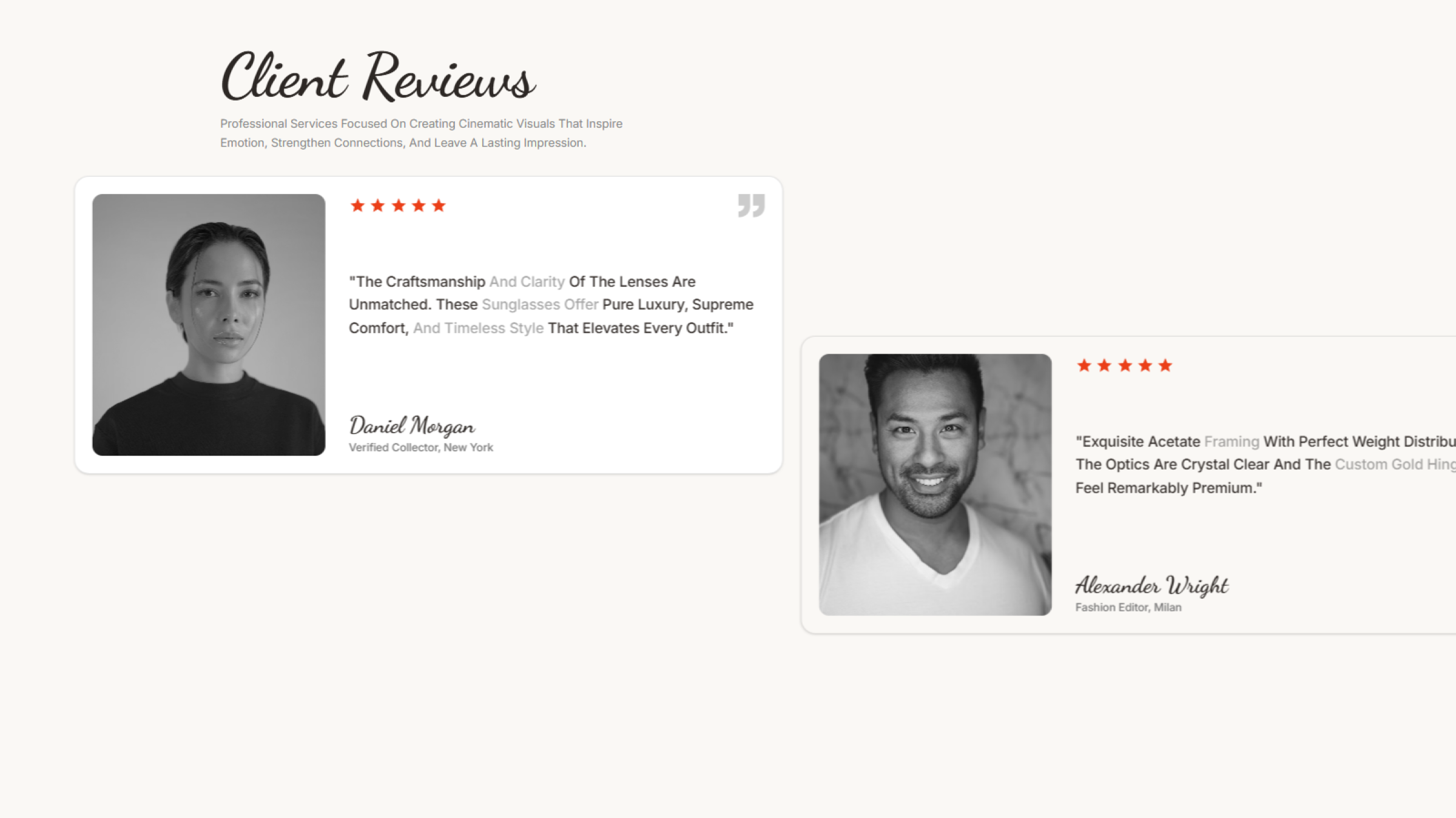 Testimonial - Fance