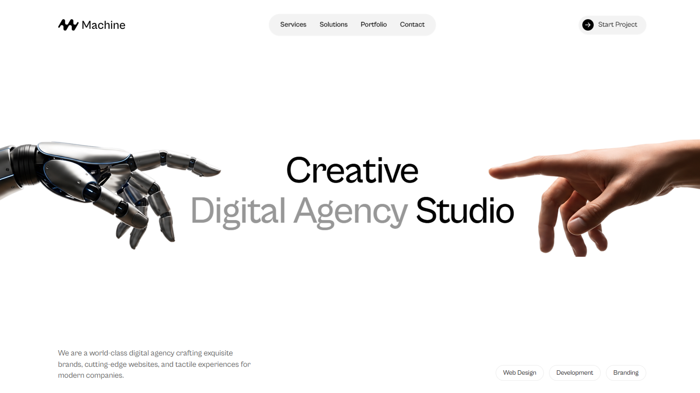 Digital Agency Header - Machine