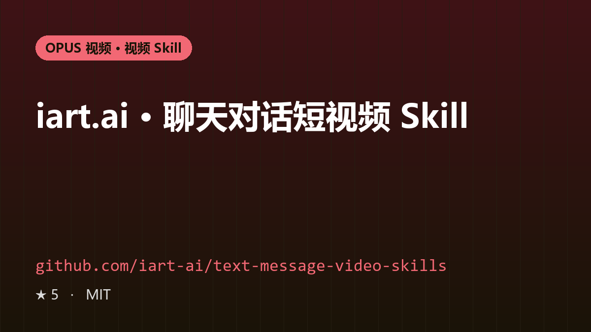 iart.ai · 聊天对话短视频 Skill
