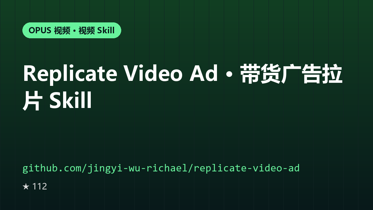 Replicate Video Ad · 带货广告拉片 Skill