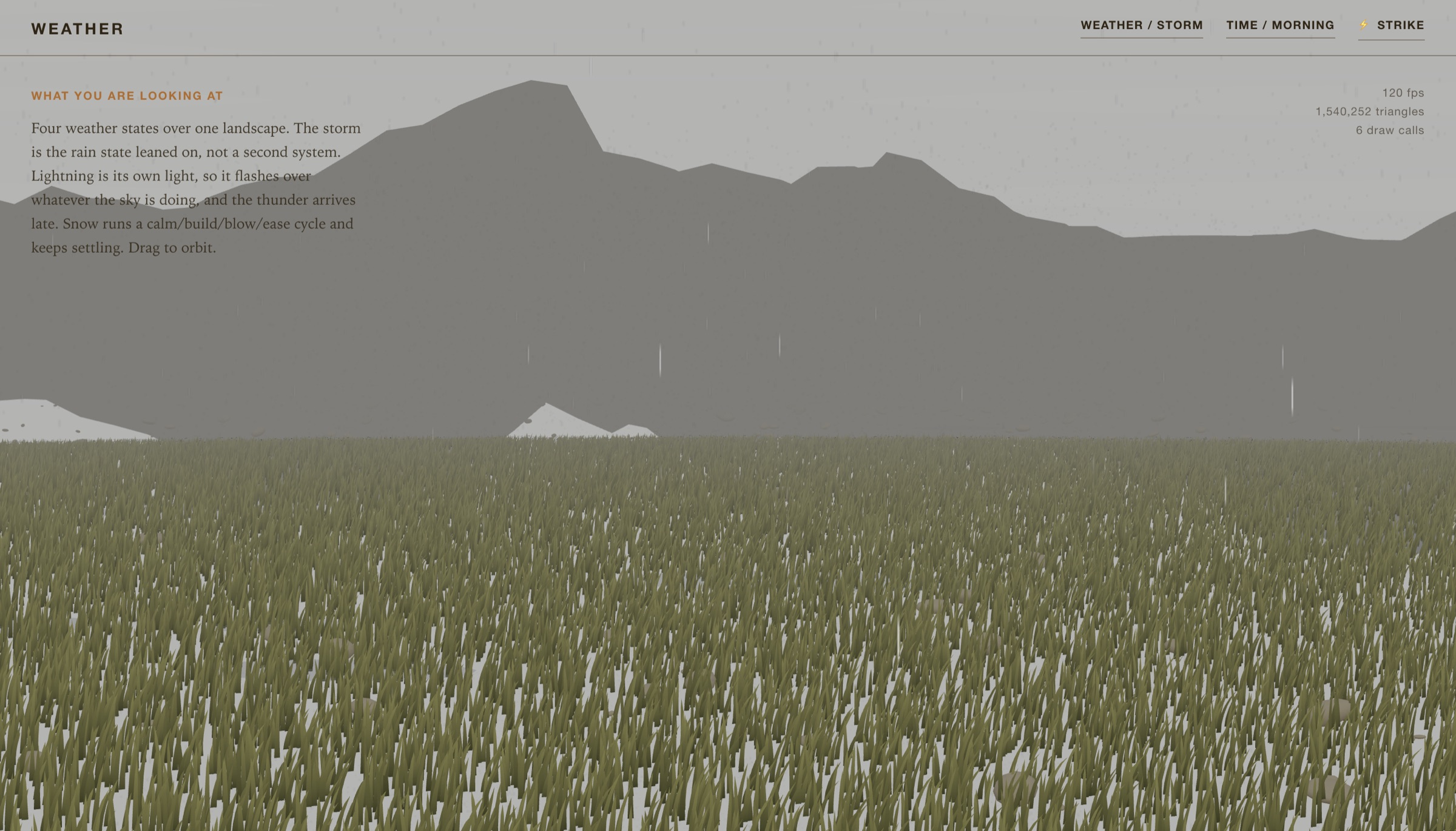 天气效果 Skill · Three.js